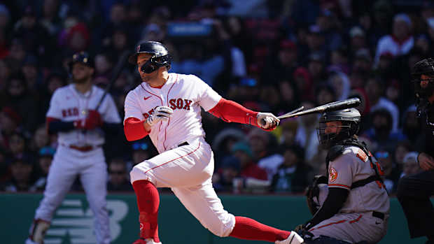 Boston Red Sox outfielder Adam Duvall